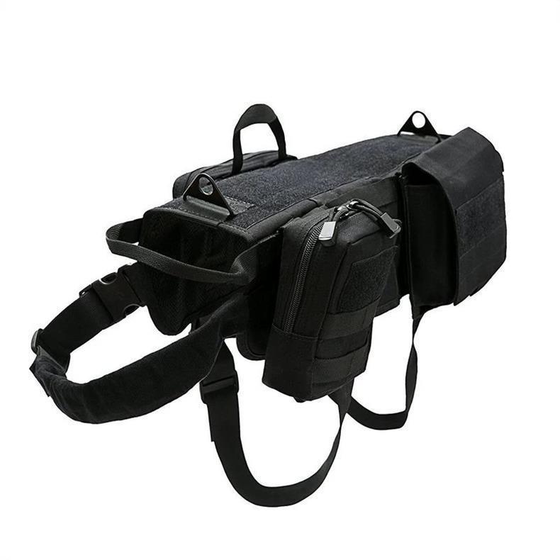 Tactical Dog Harness Molle System Vest Adjustable