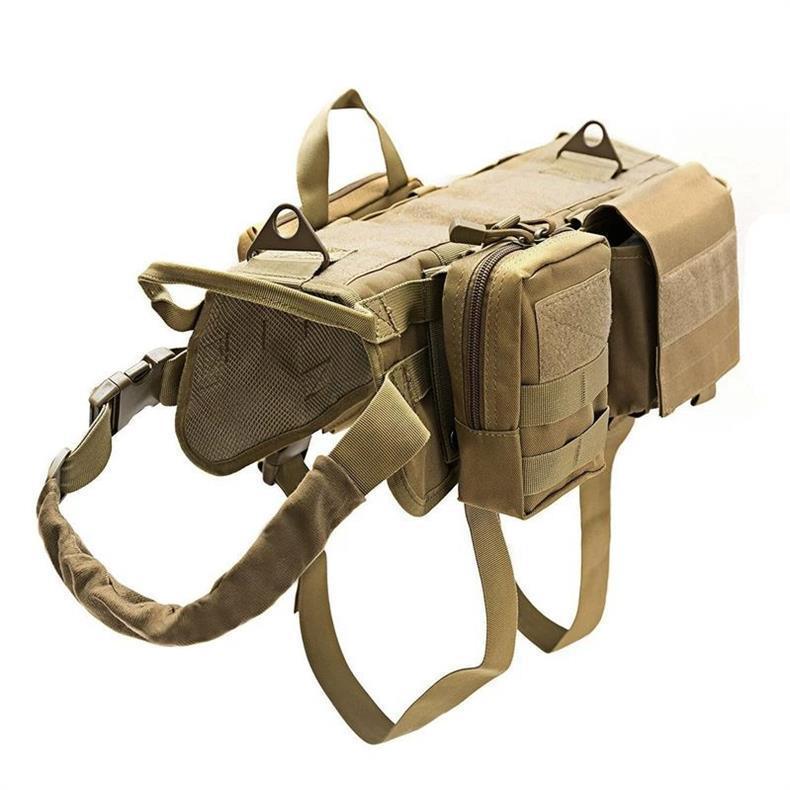 Tactical Dog Harness Molle System Vest Adjustable