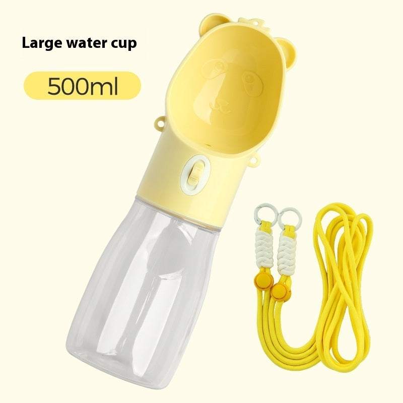 2 In 1 Portable Dog Water Bottle for Dogs 500ml