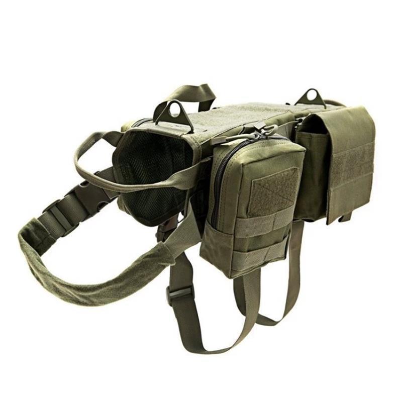 Tactical Dog Harness Molle System Vest Adjustable