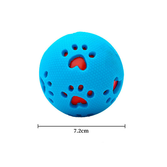 Durable Rubber Paw Print Rubber Toy Aggressive Chew