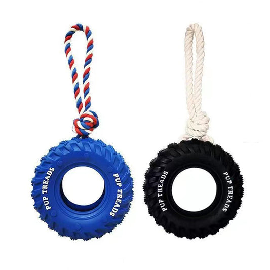 Treat Tire Durable Dog Toy For Aggressive Chewers