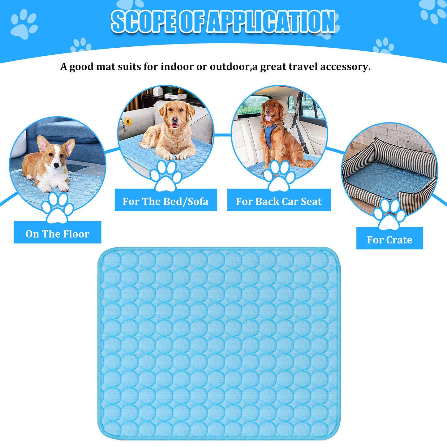 Pet Cooling Mat Cool Pad Cushion Dog Pad For Summer