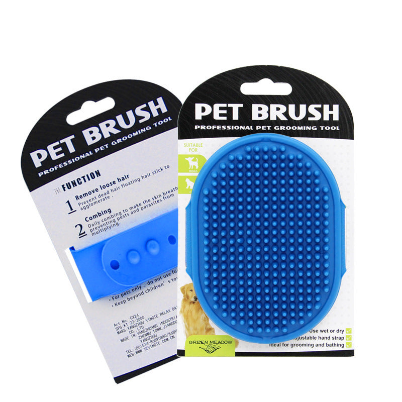 Pet Bath Brush Dog Cleaning Brush Rubber Glove hair remover