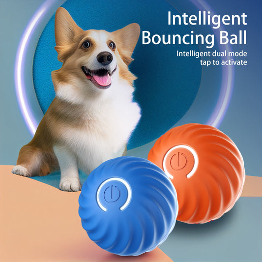 Interactive Bouncing Ball Automatic Smart Toy, Self-moving Rotating USB Rechargeable
