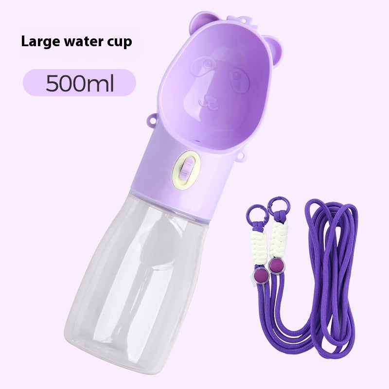 2 In 1 Portable Dog Water Bottle for Dogs 500ml