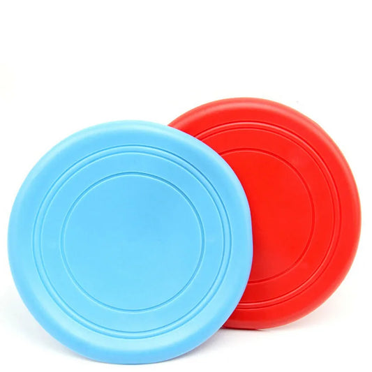Safe Dog Frisbee Resistant Chew Rubber Pet Dog Training Flying Saucer 7 Colors Dog Interactive Toys