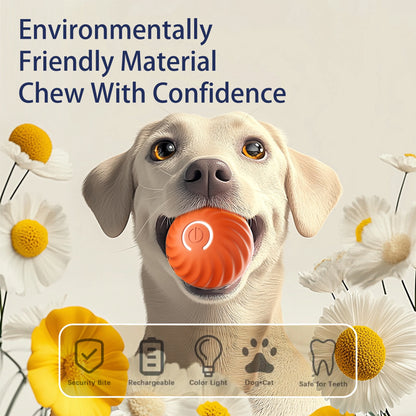 Interactive Bouncing Ball Automatic Smart Toy, Self-moving Rotating USB Rechargeable