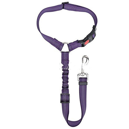 Pet Car Harness Elastic Reflective Strap Leash