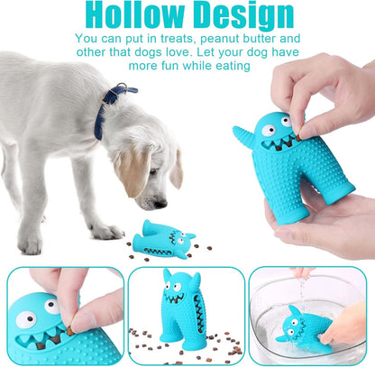 Durable Interactive Squeaky Dog Monster Chew Toy - Natural Rubber