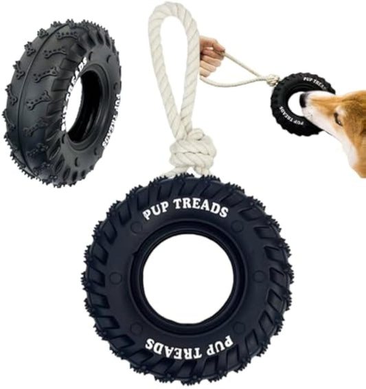 The Super Tire-d Durable Dog Toys For Aggressive Chewers Tough Interactive Dog Toys For Large Dogs Birthday Dog Chew Toy Teething Toys Treat Dispensing Dog Toy
